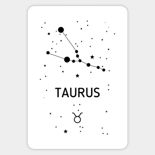 Taurus Zodiac Sign Constellation (Black Print) Sticker